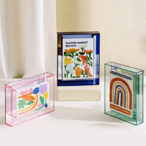 Acrylic Square Photo Frame Box Dose Living