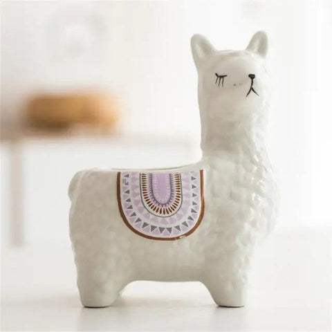 Ceramic Alpaca Flower Pot Dose Living