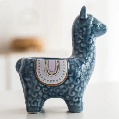 Ceramic Alpaca Flower Pot Dose Living