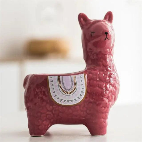 Ceramic Alpaca Flower Pot Dose Living