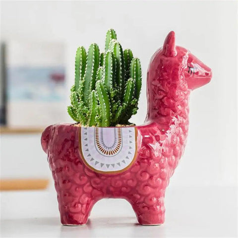 Ceramic Alpaca Flower Pot Dose Living