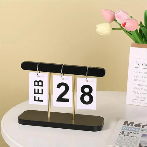 Modern Wooden Flip Calendar Dose Living