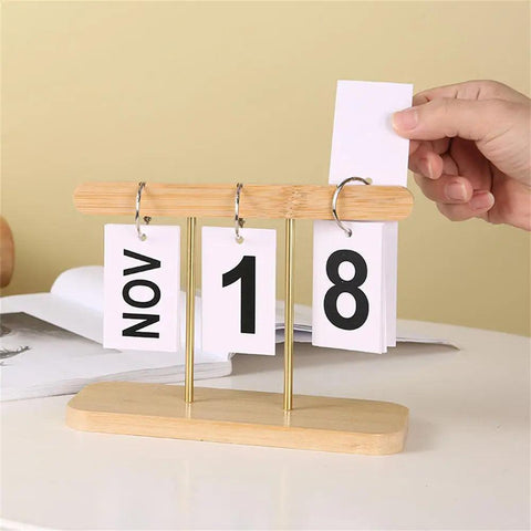 Modern Wooden Flip Calendar Dose Living