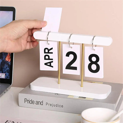 Modern Wooden Flip Calendar Dose Living