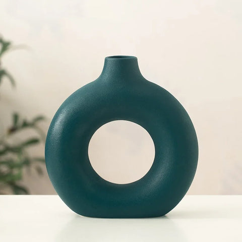 Nordic Hollow Ceramic Vase - Dose Living